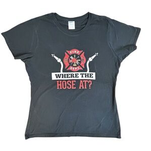 Gildan Black Fire Dept Graphic Tee